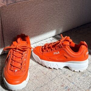Fila Bright Orange Athletic Shoes